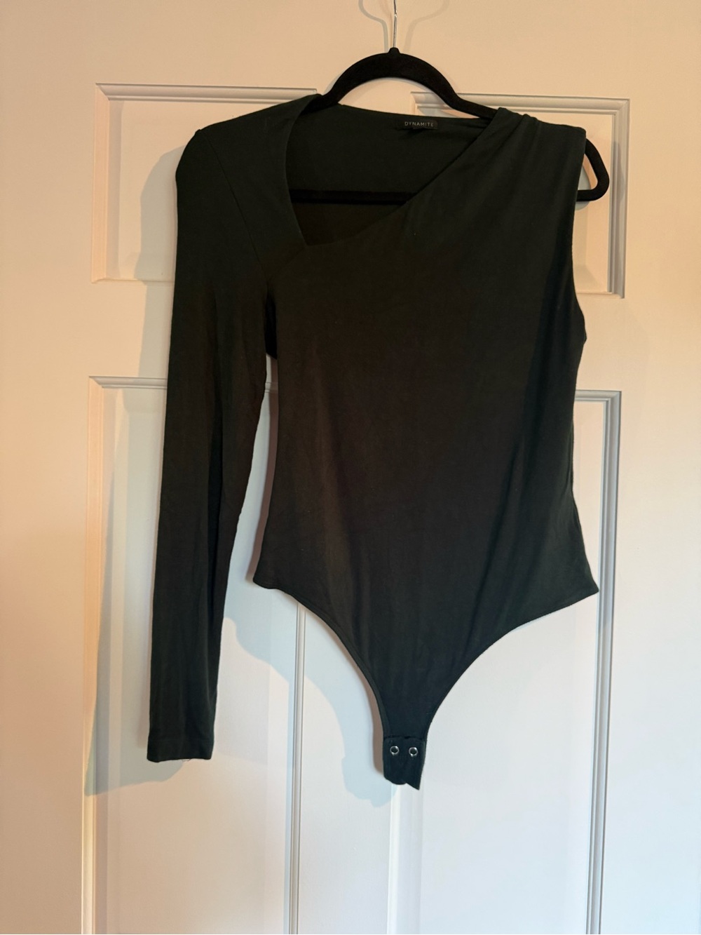NWOTDynamite Emerald Green One-Shoulder Long-Sleeve Bodysuit - Size M